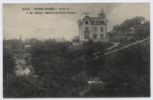 PONT-AVEN.- Villa X... à M. Sâtre, Maire de Pont-Aven