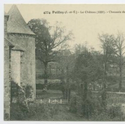 Poilley (I.-et-V.) - Le château - Chaussée de l'étang et moulin.