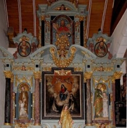Retable dédié au Rosaire de l'église Saint-Mélaine
