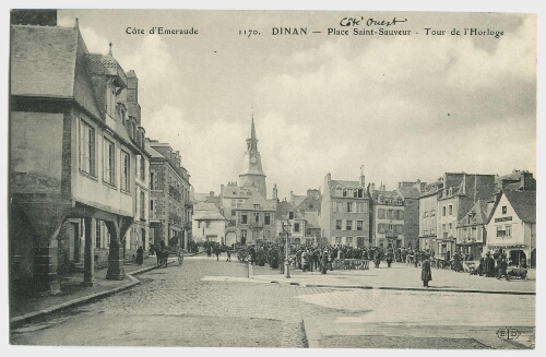 DINAN - Place Saint-Sauveur - Tour de l' Horloge