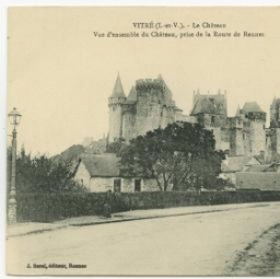 VITRE (I.-et-V.). -Le Château -Vue d'ensemble du Château, prise de la route de Rennes.