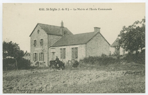 St-Séglin (I.-et-V.) - La Mairie et l'Ecole Communale