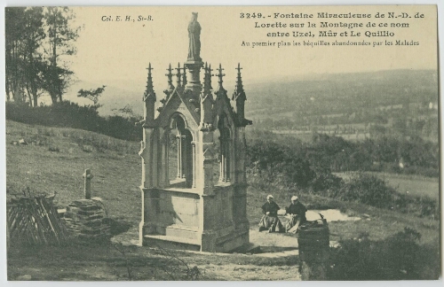 Fontaine Miraculeuse de N.-D. de Lorette sur le Montagne de ce nom entre Uzel, Mûr et Le Quillio