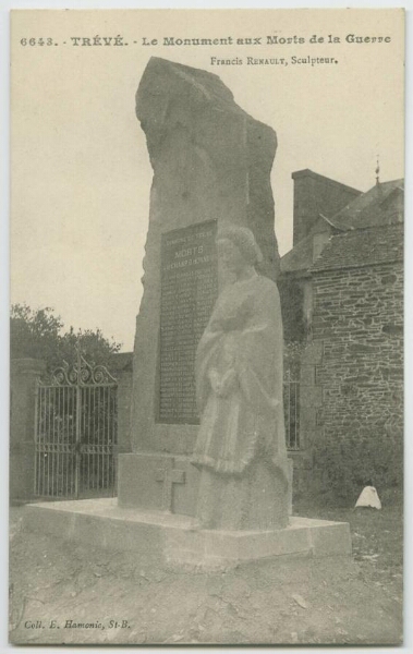 TREVE - Le Monument aux Mort de la Guerre Francis RENAULT, sculpteur.