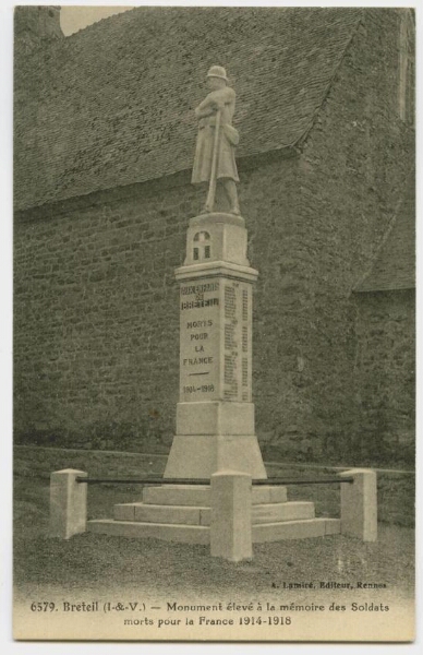 Breteil (I.&V.) - Monument élevé à la mémoire des soldats morts pour la France