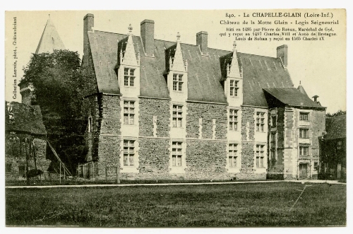 La Chapelle-Glain.- Le logis seigneurial du château de la Motte-Glain.
