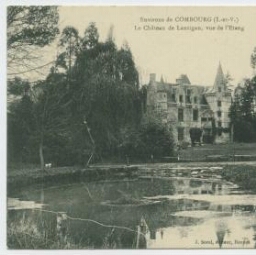 Environs de COMBOURG (I.-et-V.) - Le Château de Lanrigan, vue de l'Etang.