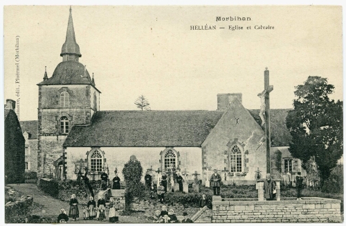 Morbihan HELLEAN - Eglise et Calvaire
