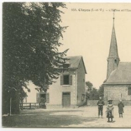 Clayes (I.-et-V.) - L'Eglise et l'Ecole.