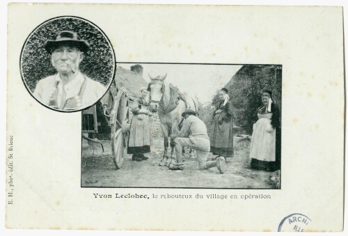 Yvon Leclohec, le rebouteux du village en opération.