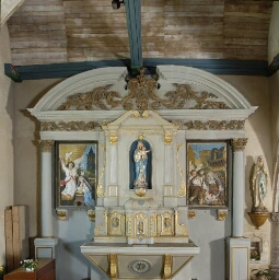 Retable de l'autel Nord de l'église Saint-Mélaine