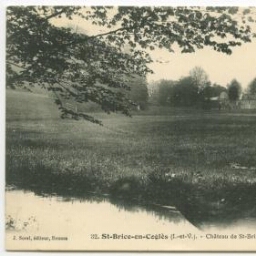 SAINT-BRICE-EN-COGLES (I.-et-V.) - Le Château de Saint-Brice. - Vue du Parc