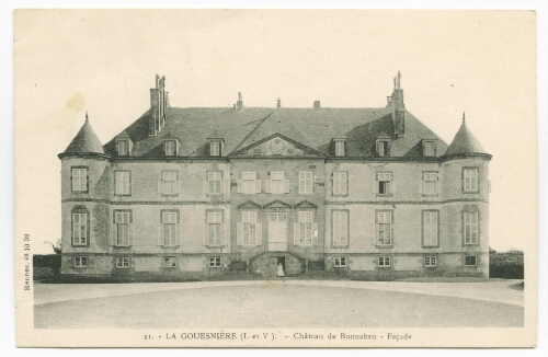 LA GOUESNIERE (I.-et-V.). - Château de Bonnaban - Façade.