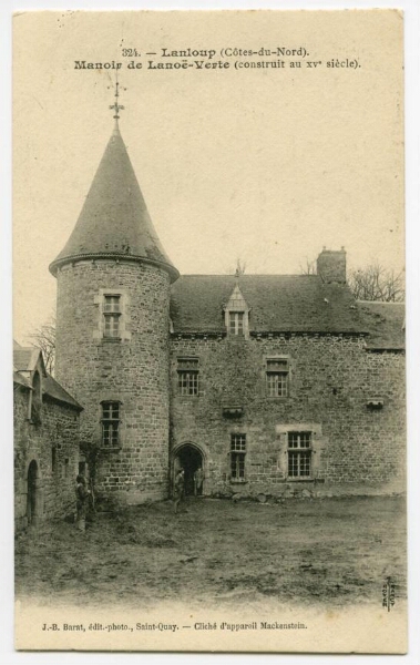 Lanloup (Côtes-du-Nord) - Manoir de la Noë-Verte (construit au XVḞ siècle)
