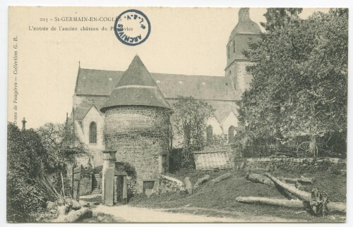 SAINT-GERMAIN-EN-COGLES. L'entrée de l'ancien château du Pontavice