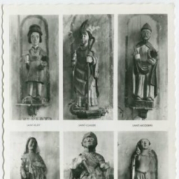 PLOUHA (C.-du-N) - Chapelle de Kermaria-an-Isquit - L'Intérieur Statues des Saints