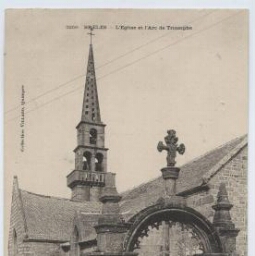 BRELES - L'Eglise et l'Arc de Triomphe