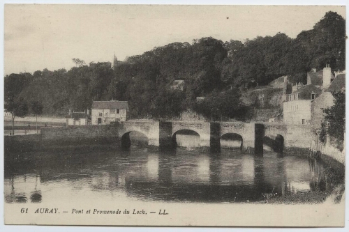 AURAY - Pont et promenade du Loch.- LL.