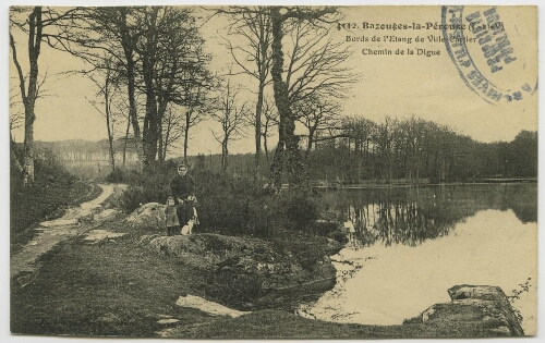 Bazouges-la-Pérouse (I.-et-V.). Bords de l'étang de Ville-Cartier. Chemin de la digue