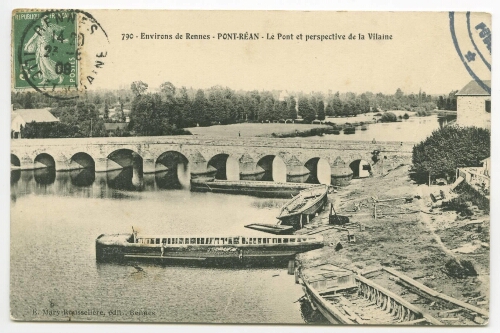Environs de Rennes - PONT-REAN - Le Pont et perspective de la Vilaine.