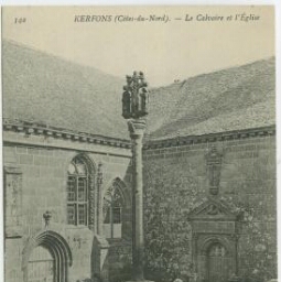 KERFONS (Côtes-du-Nord). - Le Calvaire et l'Eglise