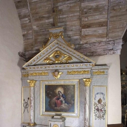 Retable dédié à la Vierge de l'église Saint-Aubin