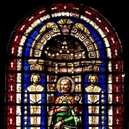 Verrière de saint Joseph de l'église Sainte-Croix