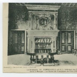 COMBOURG (I.-et-V.) - Intérieur du Château - Salle à Manger - Le Buste de Françoise de Foix.
