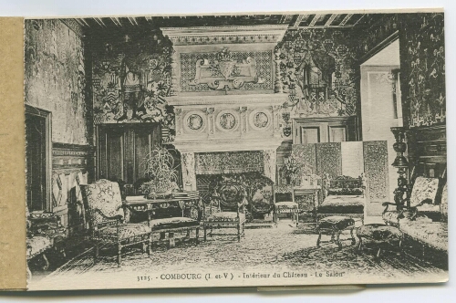 COMBOURG (I.et V.). - Intérieur du Château - Le Salon