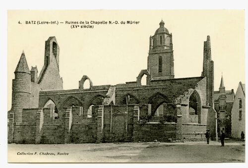 BATZ (Loire-Inf.) - Ruines de la chapelle N.-D. du Mûrier (XVe siècle)