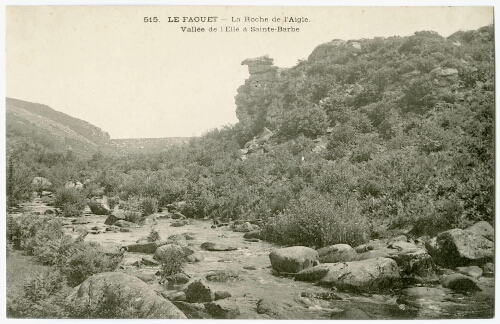 LE FAOUET. - La Roche de l'Aigle. Vallée de l'Ellé à Sainte-Barbe.