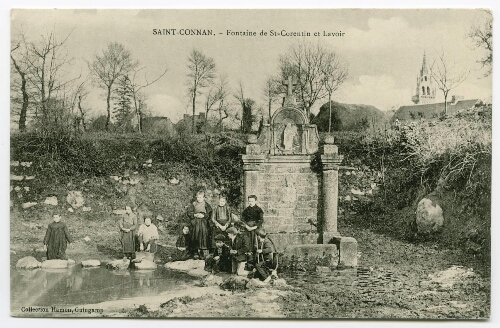 SAINT-CONNAN. - Fontaine de St-Corentin et Lavoir