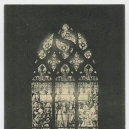 Bais (I.-et-V.). Intérieur de l'église. Un vitrail d'une grande valeur.