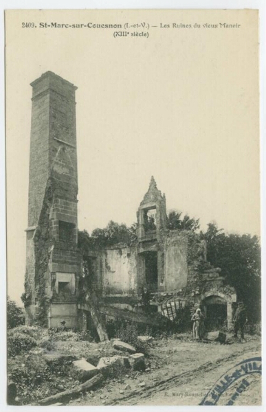 St-Marc-sur-Couesnon (I.-et-V.) - Les Ruines du vieux Manoir (XIIIè siècle)