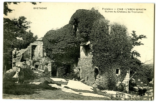 BRETAGNE Finistère - L'ABER-WRAC'H Ruines du Château de Tromenec