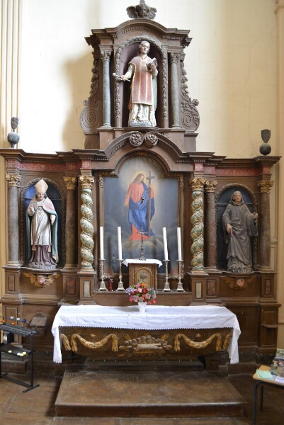 Retable dédié au Christ Sauveur de l'église Saint-Pierre-et-Saint-Armel