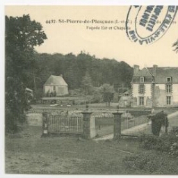St-Pierre-de-Plesguen (I.-et-V.) - Château du Rouvre. Façade Est et Chapelle.