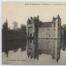Campénéac (Morbihan). - Le Château de Trécesson et l'Etang.