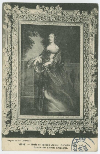Vitré. Marie de Rabutin-Chantal, marquise de Sévigné. Galerie des Rochers (Mignard)