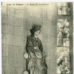 Le Faouët - La Statue de Sainte-Barbe