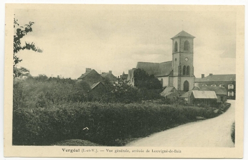 VERGEAL (I.-et-V.) - Vue générale, arrivée de Louvigné-de-Bais.