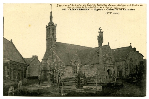 LANNEDERN - Eglise - Ossuaire et Calvaire (XVIe siècle)