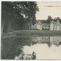 Acigné (I.-et-V.). Château et étang des Onglées.