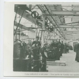 Usine GIRAULT et SICARD - Une partie de l'atelier des machines pendant la grève.