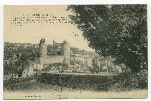 FOUGERES (I.-et-V.). Vue générale sur le Château