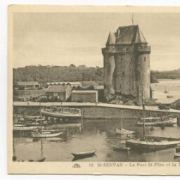 SAINT-SERVAN - Le port Saint-Père et la tour solidor.