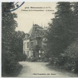 Bonnemain (I.-et-V.). Château de la Pommelière. L'avenue