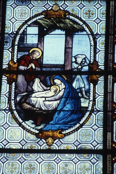 Verrière de la Nativité  de l'église Sainte-Anne