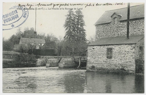 Amanlis(I.-et-V.). Le moulin et le barrage de Laval.