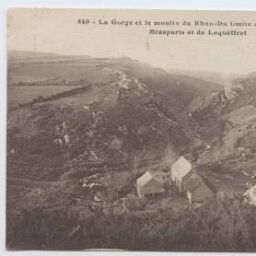 La Gorge et le moulin du Rhun-Du limite des Communes de Brasparts et de Loquéffret